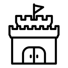 castle vector icon for apps and websites