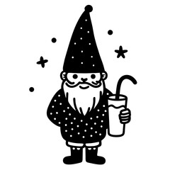 santa claus with christmas tree