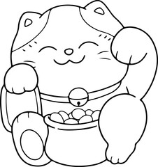 maneki neko doodle