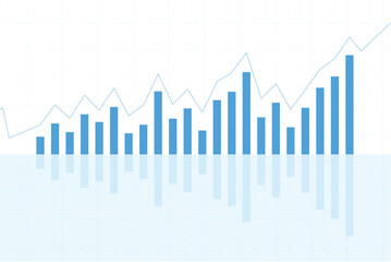 Business Data Analytics - Growth Chart with Bar and Line Graph