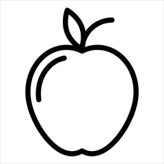 apple line icon vector illustration isolated on white background