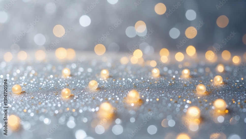 Poster background of abstract glittering lights. silver and gold. out of focus