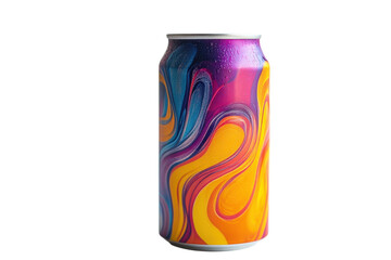 Fototapeta premium Metal can of energy drink isolated on transparent background