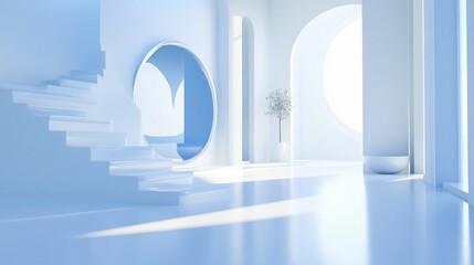 Elegant Blue White Modern Background