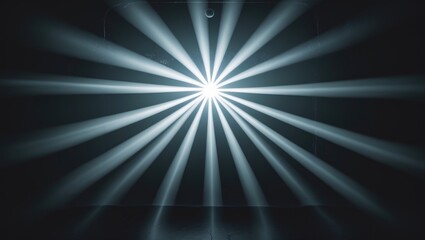 Fototapeta premium Display spotlights with glow effect on background.