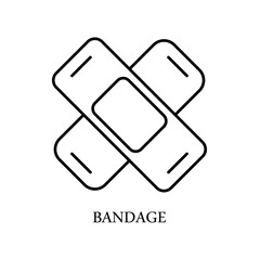 Icon a bandage, isolated against a clean background.