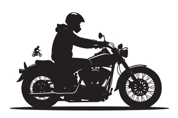 Cruiser Bike Silhouette, Motorcycle Rider, Biker Silhouette, Motorbike Vector, Chopper Bike, Cruiser Motorcycle, Biker Clipart, Vintage Motorcycle, Motorcycle Outline, Stock Vector, Riding a Bike, Mot