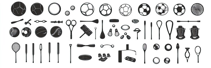 Variety of Sport Equipment Icons (1)