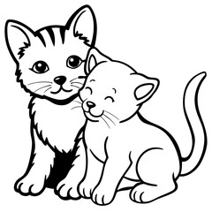 Obraz premium cat and dog