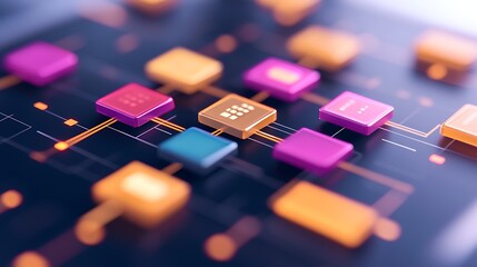 Innovative technology network layout digital environment graphic representation modern design concept