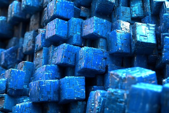 Blue Cubes Digital Landscape