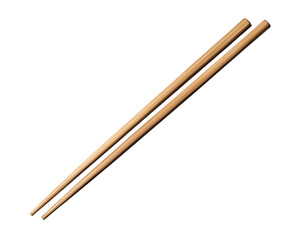 Wooden chopsticks on transparent background