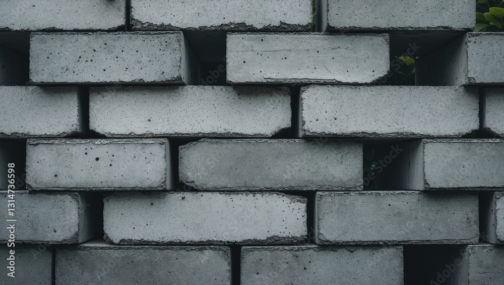 Poster background texture, shape, and pattern of walls or walls constructed from light brick material or wh