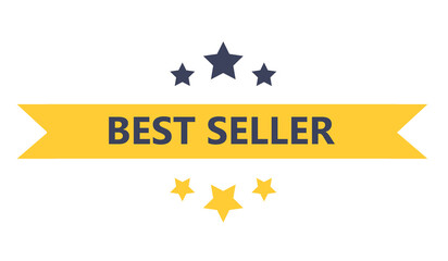 Best Seller Ribbon Badge sign design