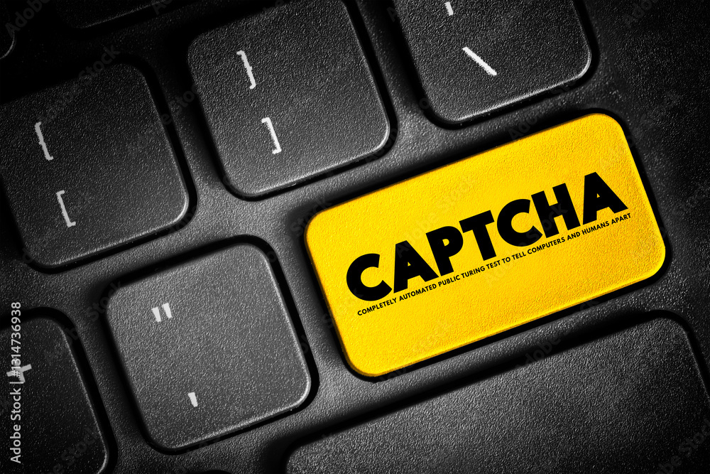 Poster captcha - completely automated public turing test to tell computers and humans apart acronym text is