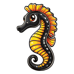 Fototapeta premium Seadragon Simple Vector Logo 