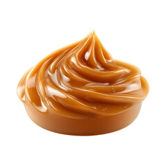 Cup of Cara Caramel Whipped Cream Isolated on Transparent Background