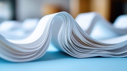 A folded sheet of paper that creates intricate lines .