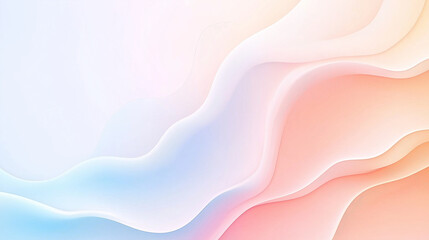 Abstract Flowing Pastel Waves: An artistic composition featuring layers of soft pastel colors that blend and flow, creating a sense of movement and serenity.