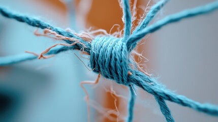 A stretched thread crosses the frame, creating bizarre shapes .