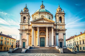 Obraz premium Minimalist Turin Church Architecture: Chiesa della Consolata Exterior