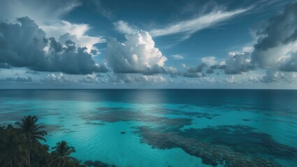 ideal sky and tropical ocean