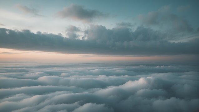 Photographic assortment of flat clouds