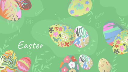 Pastel Easter Egg Label Template Top View