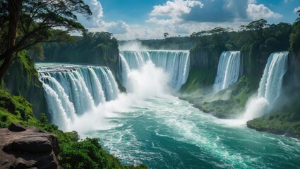Fototapeta premium Part of the Falls observed from the National Park