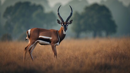 Paraphrased Title: "Male blackbuck, an antelope that is native to."