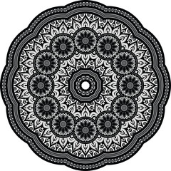 Beautiful floral pattern mandala art isolated on a white background, decoration element for meditation poster, yoga, banner, henna, invitation, cover page, design element mandala art, vector art
