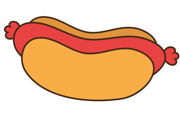 Cartoon Hot Dog Illustration