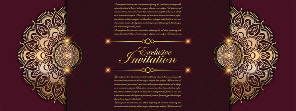 Luxury ornamental mandala background with golden arabesque patterns, element for invitation, meditation poster, yoga, wedding, book cover, cover page, luxury mandala art illustration vector art