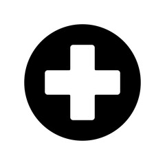 Icon a cross, isolated against a clean background.