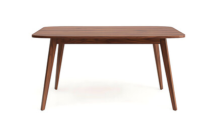 A wooden table with a white background