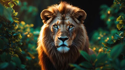 Fototapeta premium Lion female gazing