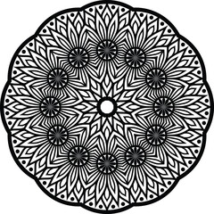 Beautiful floral pattern mandala art isolated on a white background, decoration element for meditation poster, yoga, banner, henna, invitation, cover page, design element mandala art, vector art