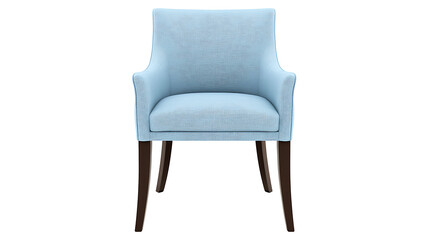 Fototapeta premium A blue chair with a patterned seat cushion