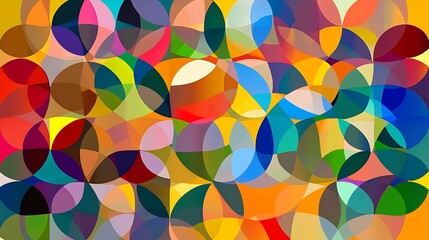 Abstract Colorful Circular Mosaic. Background Design Element