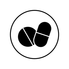 Icon a medication, isolated against a clean background.