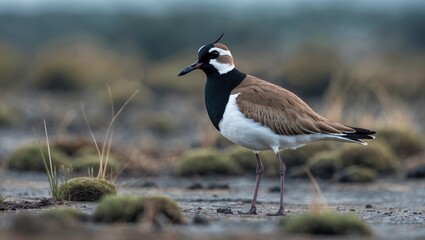 The masked lapwing, also called the masked plover and often referred to as the spur-winged plover, is a large, common, and easily recognizable bird indigenous to Australia and Tasmania.