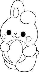 Obraz premium rabbit outline