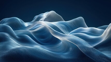 Obraz premium Abstract blue wavy forms