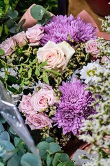 Elegant Pastel Floral Arrangement with Soft Roses