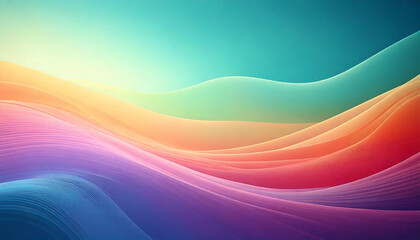 The image showcases an abstract background with colorful waves and flowing lines in vibrant shades