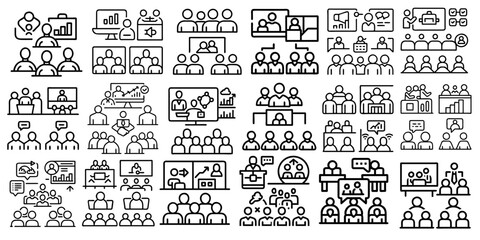 Safety, security, protection thin line icons. For website marketing design, logo, app, template, ui, etc. Vector illustration.Insurance thin line icons set. Insurance editable stroke symbols collecti
