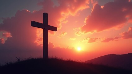 Easter theme The Cross emblem of faith