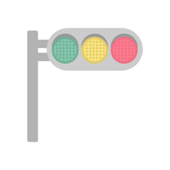 信号機　イラスト（横型）