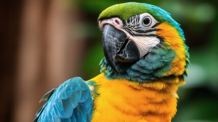 Fototapeta premium Colorful Parrot Looking Completely Baffled With a Funny and Adorable Head Tilt