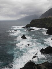 Amazing Madeira island, Portugal , seen from a drone